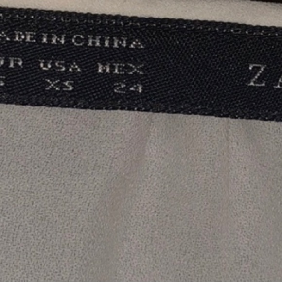 Zara Cream Sheer Drawstring Top - Picture 10 of 12